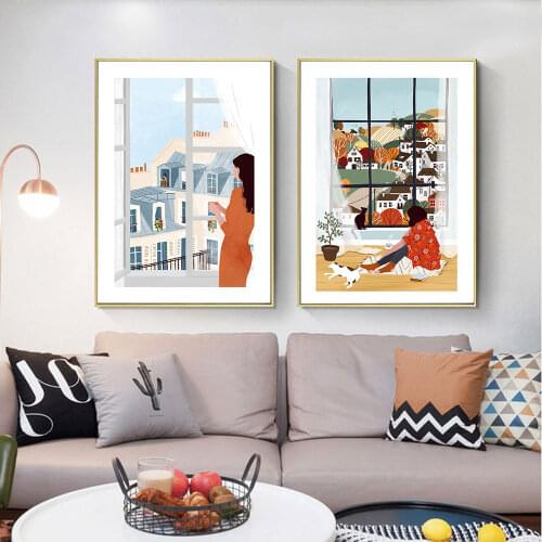 Isolation Days Poster Paris View Canvas Painting Nordic Scenery Art Print Modern Relax Wall Picture For Living Room Home Decor