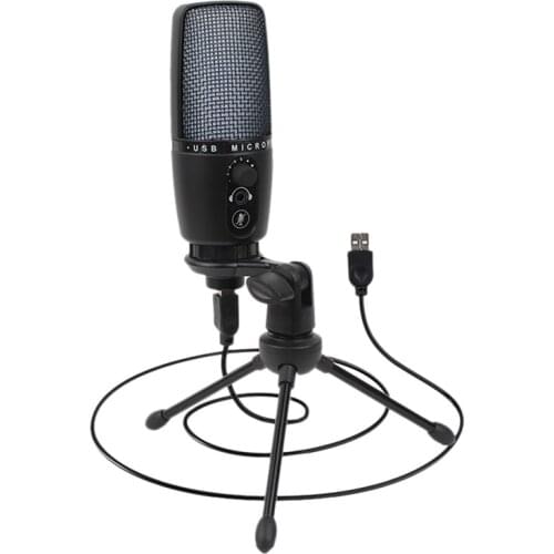USB Microphone Condenser Microphone With Tripod Rgb Light Used For Streaming Media Broadcasting Video Live Broadcasting