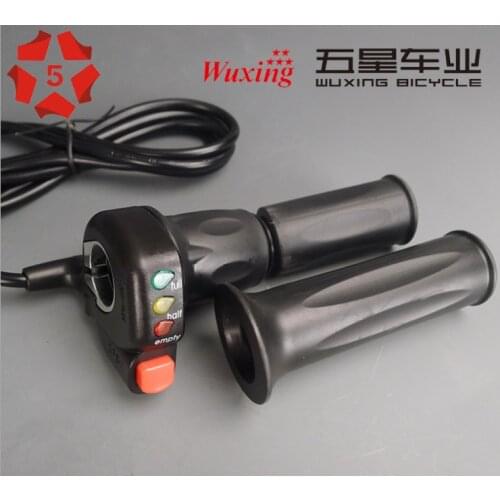 Hot Seal Wu Xing Ebike Throttle Half Twist Throttle 29DX with Battery Level and Indicating Lights