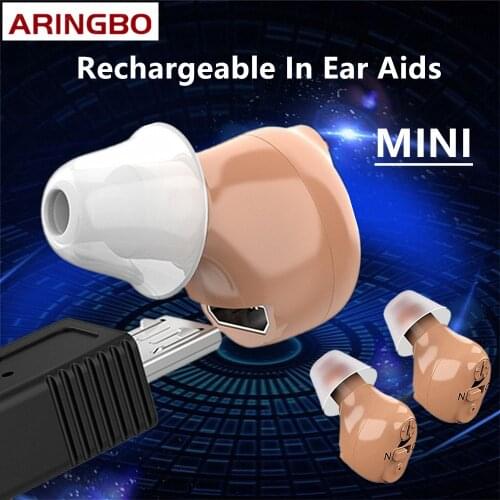 Best Hearing Aid Super Mini Ear Device Sound Amplifier CIC Hearing Aids Digital Hearing Amplifier for The Elderly Audifonos