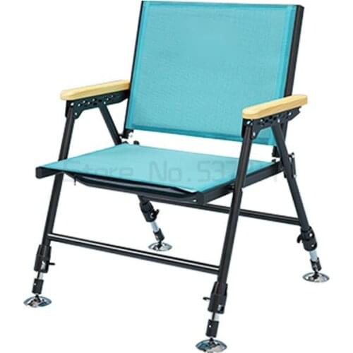 Multifunctional wild fishing folding fishing chair seat all terrain aluminum ultra portable platform carrying fishing stool