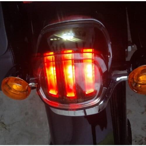 Motorcycle Taillight Smoke/Red Lens for Harley Dyna Electra Glide Classic FLHTC Road Glide Softail Fat Boy Rear LED Tail Light