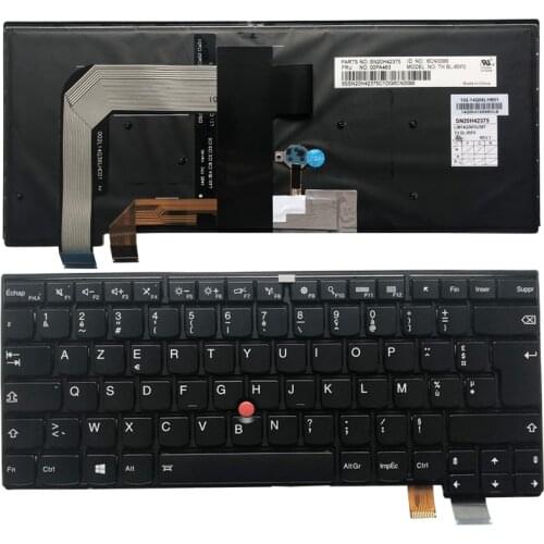 NEW French laptop Keyboard For for Lenovo Thinkpad T460S T470S FR black Keyboard backlight SN20H42375 00PA463