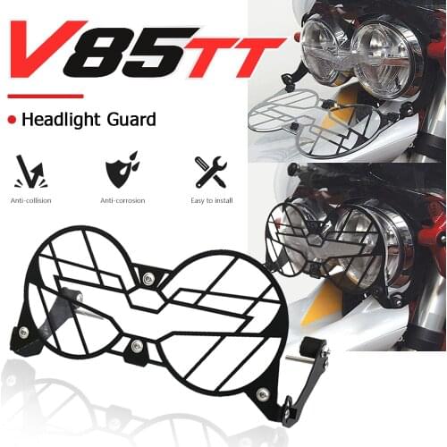 NEW V85TT Motorcycle Headlight Protector Grille Guard Cover Protection Grill For Moto Guzzi V85 TT Can a Folding Accessories