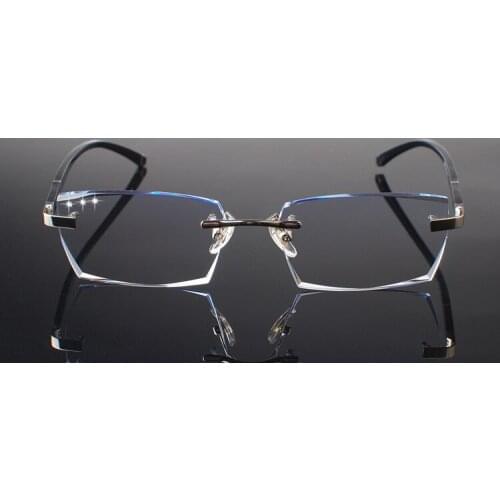 Lentes Opticos Mujer Pure Titanium Eyeglasses Frame Diamond Cutting For Edges Fashion Men Glasses Eyewear Decorations Optical