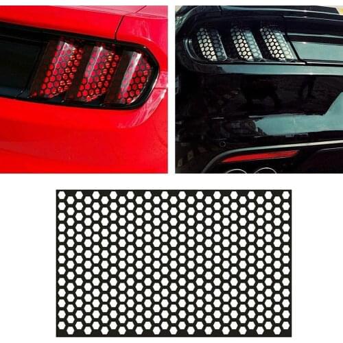 Hot Product Car Rear Tail Light Honeycomb Stickers PVC Car Exterior Accessories Taillight Lamp Cover For All Car Models Black