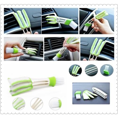 2PCS Car Air Conditioner Vent Outlet Cleaning Brush SLIT Cleaner Duster Brush for BMW 1 Series 3 Series 5 Series 6 Series 7