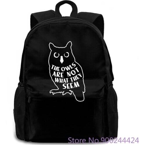 THE OWLS ARE NOT WHAT THEY SEEM TWIN PEAKS LYNCH QUOTE ADULTS & KIDS women men backpack laptop travel school adult