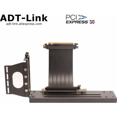 Graphics verticle mounting kit ,Pci-E X16 Riser Cable Kit Universal Vertical GPU Bracket with 15cm 20cm 25cm Flat Line Cable (L)