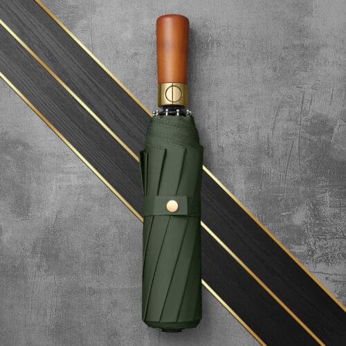 High Quality New Large Folding Umbrella Rain 105cm Business Men Automatic Umbrellas Windproof Male Parasol Dark Blue and Black