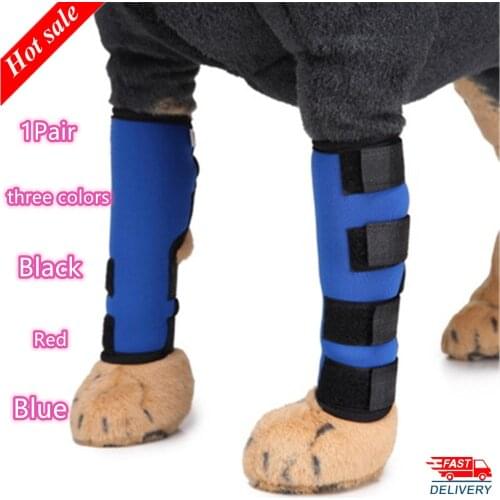 1 Pair New Legs Brace Pet Dog Knee Hock Protector Dogs Pad Therapeutic Support Shockproof Outdoor Training Protect