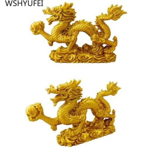 1pcs Family Feng Shui Decoration Resin Lucky Town House Dragon Decoration Home Crafts Decoration