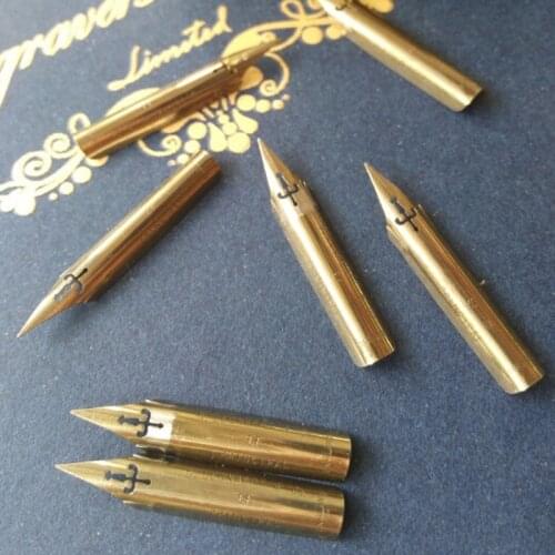 10 pieces for a lot Modern Oblique Calligraphy Pen Nibs English Copperplate Script Dip Pen Nibs