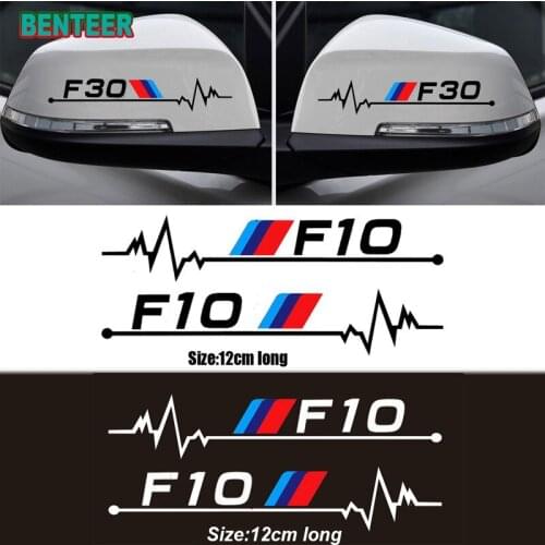 2pcs car rearview mirror sticker for bmw F10 F20 F01 F02 F30 F31 F34 F48 F87