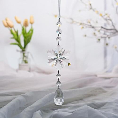 2021 Creative Snowflake Rhinestone Pendant DIY Hanging Ornament Home Garden Decor Pendant Ornaments Decoration