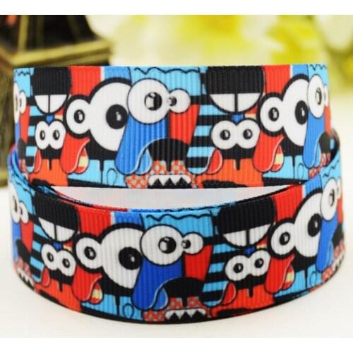 22mm 25mm 38mm 75mm Expression Cartoon printed Grosgrain Ribbon party decoration 10 Yards X-03321