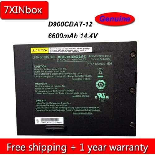 7XINbox 6600mAh 14.4V Genuine D900CBAT-12 6-87-D90CS-4E6 Laptop Battery For Clevo Sager NP9890 NP9880 NP9860 NP9750 D900 D900T