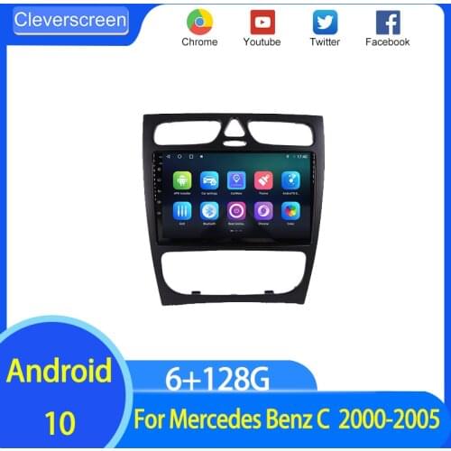 CleverScreen Android10.0 Car Radio For Mercedes Benz C Class CLK S203 W203 W209 A209 2000-2005 Stereo Receiver GPS Navigation