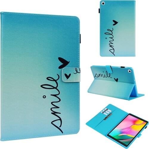 Case For Samsung Galaxy Tab A 10.1 2019 T510 T515 SM-T510 SM-T515 Cover Funda Tablet Painted Stand Shell for Samsung Tab A 10.1