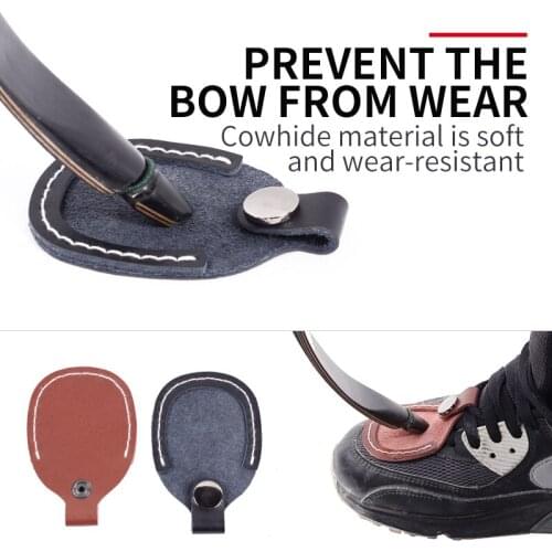 For Reflex Bow Arrow Shooting Archery Recurve Bow Protection Tool Cowhide Bow Limb Tip Protector Pad