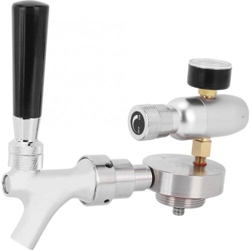 Homebrew Beer Lid Dispenser Adjustable Faucet Pressure Gauge Accessories Kit for 2L/3.6L Keg US Standard Growler Bar Beer Tools