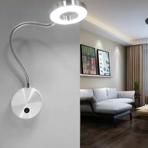 Flexible bedroom with switch in LEDs Selfie Ring Light Indoor wall Lapms For Makeup Bedside Reading