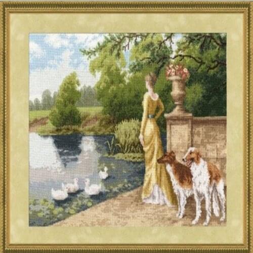 2020 New Arrival Embroidery Farmstead Cross Stitch Easy with 14CT Aida Counted Canvas & Free Shipping for Home Decor and Gifts