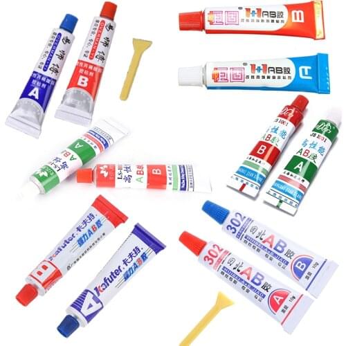 Good 2PC/set Super Strong Epoxy Clear Glue AB Adhesive Cold Weld Plastic Metals Glass Rubber