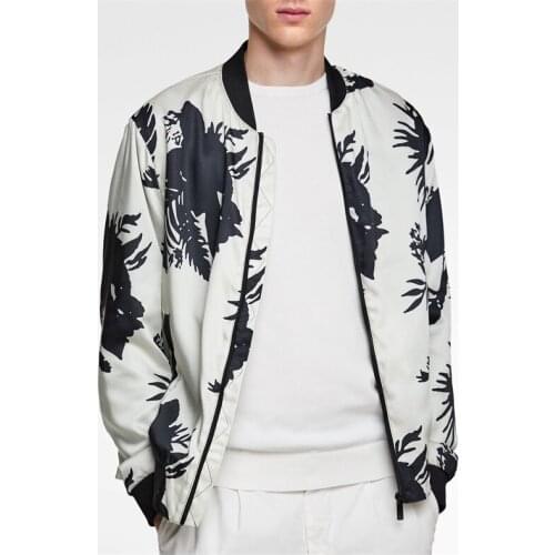 Custom floral print fashion digital printing baseball bomber jacket for men