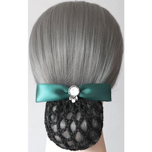 Korean Professional Hair Net Accessories Female with Net Pin Air Stewardess Bank Work Hair Set Net Fashion Nurse Hair Flower