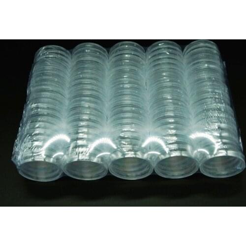 100pcs/pack Coin Capsules Coin Collection Protector Display Cases Round Transparent Box Clear Commemorative Coins Containers