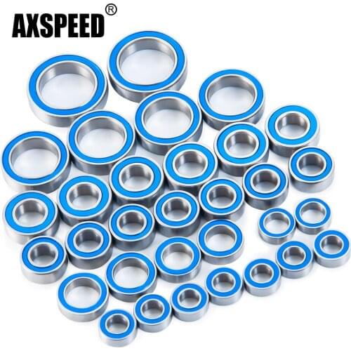 AXSPEED 32Pcs Wheel Hub Sealed Bearing Kit for Redcat Gen8 1/10 RC Crawler Car Truck Accessories Upgrade Parts