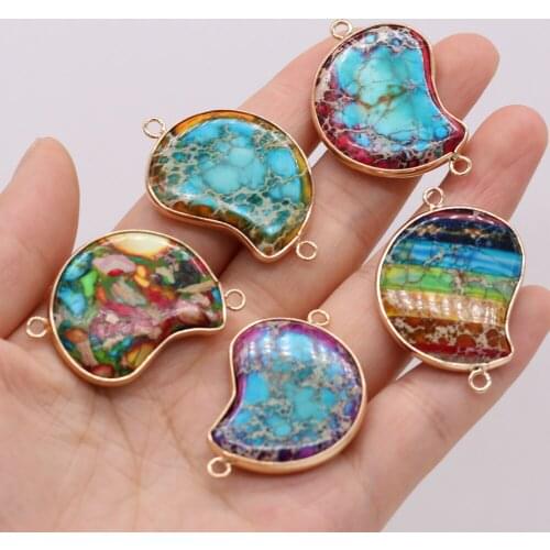 New Style Natural Stone Connector Irregular Emperor Stone Connector For Jewelry Making DIY Necklace Bracelet Accessory