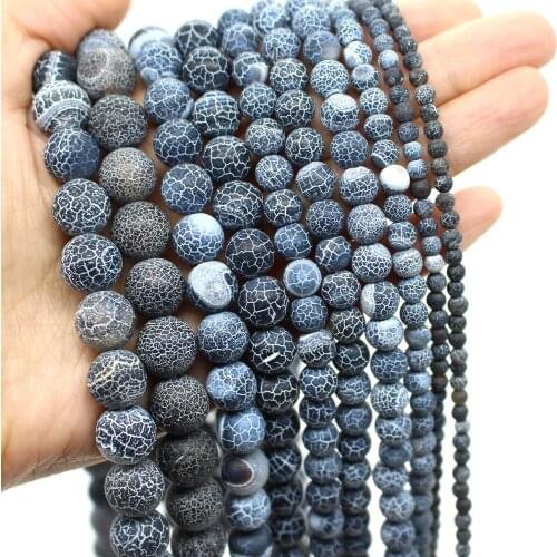 Oameusa Black Weathered Matte Beads Loose Beads For Jewelry Making Spacer Beads Accessories Diy Make Earrings Rings Necklace