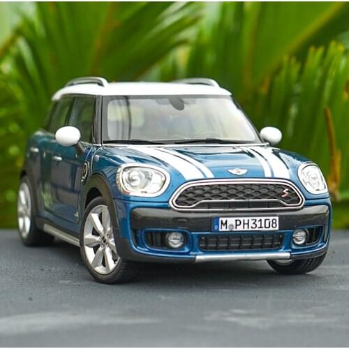 Original Authorized Authentic 1:18 mini cooper S countryman Diecast collectible Island BlueClassic toy models for christmas/Birt