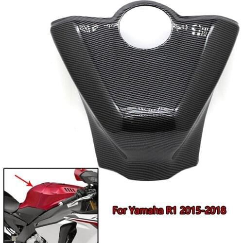 Suitable for Yamaha YZF R1 2015 2016 2017 2018 Fuel tank cap fairing ABS carbon fiber plastic shell YZF-R1 YZFR1
