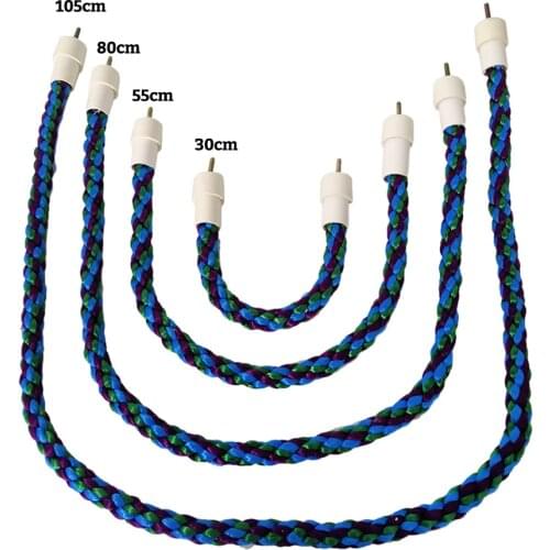 Bird Cage Toy Cotton Rope Bird Perch Curved Bird Cage Rope Perch For Large Medium And Small Parrots Budgies Parakeets