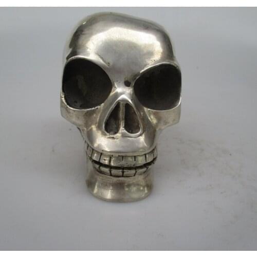 Christmas decorations for home+ Asian Antiques Tibet silver skull Prayer Auspicious