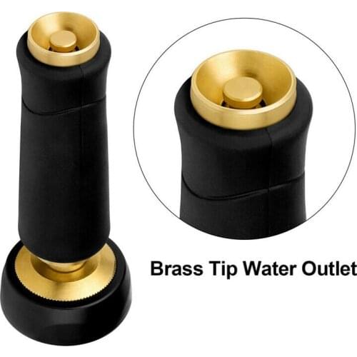 Garden Brass Twist Nozzle Hose Adjustable Twist Nozzle Jet Sweeper Sprayer Head For Garden Irrigation Balcony Watering