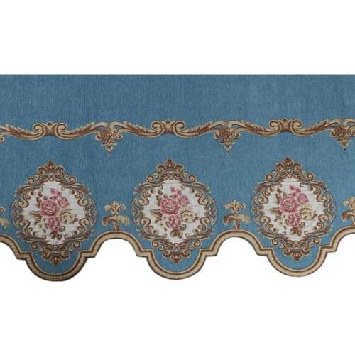 High Quality Chenille Blackout European Style Short Valance For Living Room Window And Bedroom Drapes Fitas De Cetim Estampado