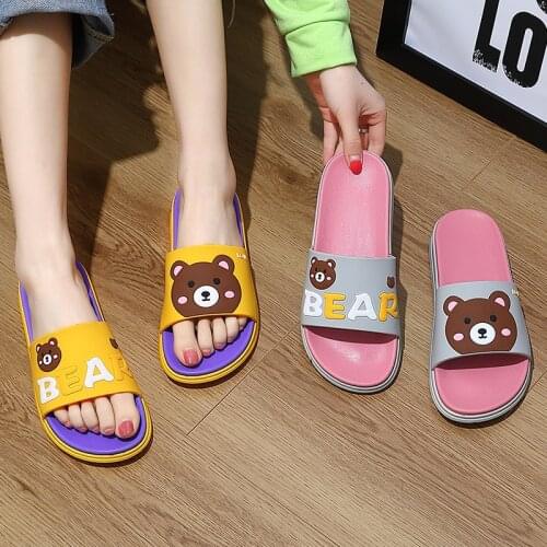 New 2021 Summer Women Slippers Casual Shoes Beach Vacation Couple Indoor Non-Slip Slides Bathroom Sleepers Sole Flip Flops 36-45
