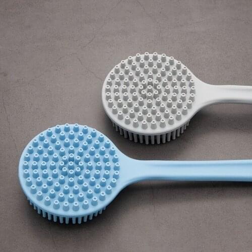 Long handle Silicone brush 2 sides body massage cleaning convenient Beauty Tools Massager