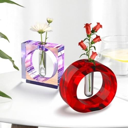 Test Tube Vase Silicone Bracket Mold Flower Pot Used to Spread Hydroponic Plant Flower Display Home Office Decoration