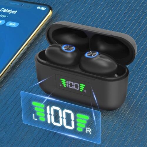 T29 TWS Bluetooth-compatible 5.0 Wireless Headset Earphones Digital Display in-Ear Earbuds headphone Gaming Earphones