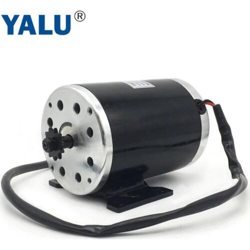 YALU MY1020 800W 36V/ 48V ATV Buggy #25 or T8F sprocket Small electric tricycle E-Scooter DC motor with Mounting bracket