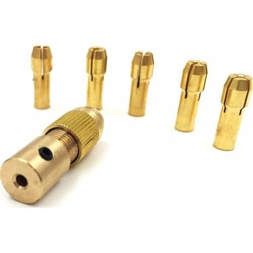 1 Set 2.35mm/3.17mm Brass Drills Chuck Tools Accessories 0.5mm 1.0mm 1.5mm 2.5mm 3.0mm/3.2mm Mini Electric Drill Clamp