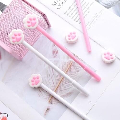 1pcs Cute Cat Claw Gel Pen School Stationeries School Supplies Lovely Kawaii Cute Beautiful Colour Office Black 0.5mm