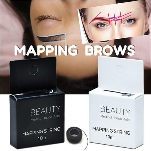10m Tattoo thread Eyebrow Marker thread Tattoo Brows Point Pre Inked Brow Tattoo Pre-Inked Mapping String Eyebrow Thread makeup