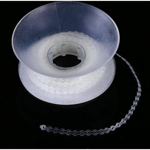 10Rolls Dental Orthodontic Elastics Ultra Rubber Power Chain Long Clear