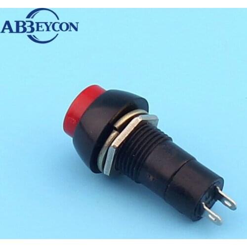 100PCS 12mm OFF-(ON) Momentary Switch Mini Push Button Switch Push Button Starter Switch PBS-11B